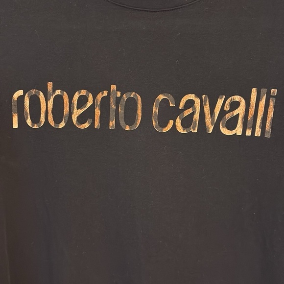 BNWOT Roberto Cavalli Black Fitted T-Shirt size M - Picture 4 of 4